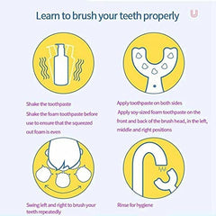 Waterproof pink toddler toothbrush suitable for kids 2-7