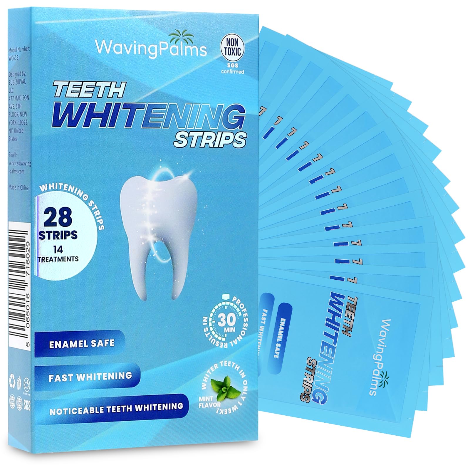 Bright smile results with Waving Palms Strips after 14 days