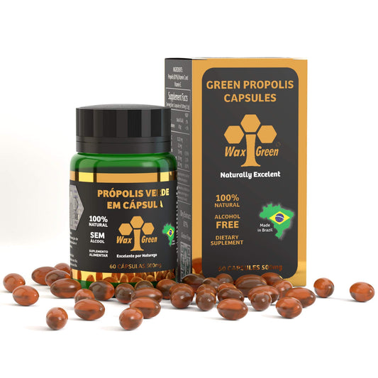 Wax Green Bee Propolis 500mg softgel capsules