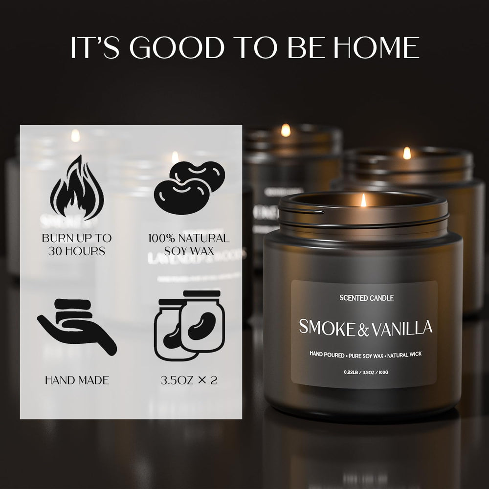 Modern matte black jar candle from Waxcanpy