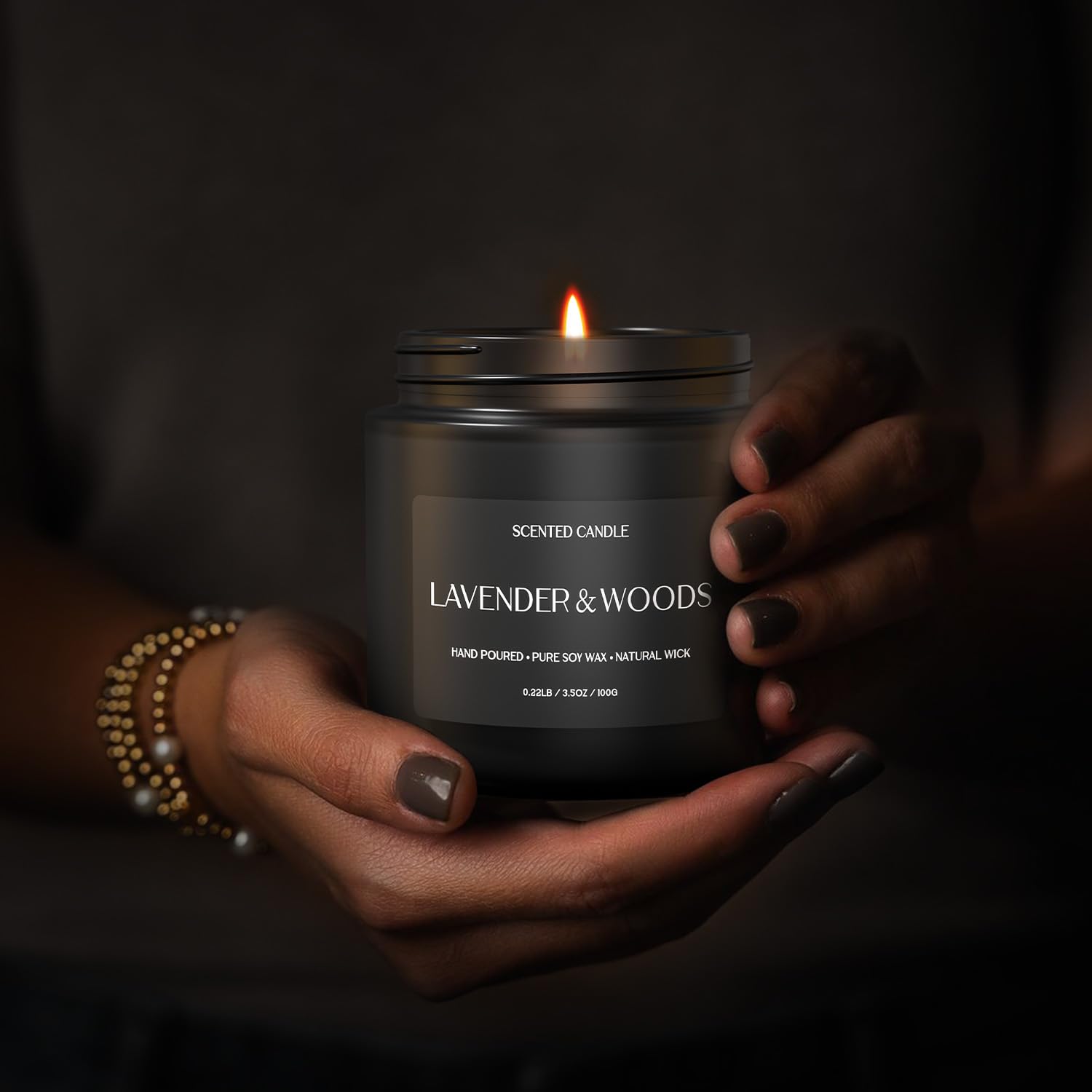 Candle emitting a clean burn with no smoke or residue