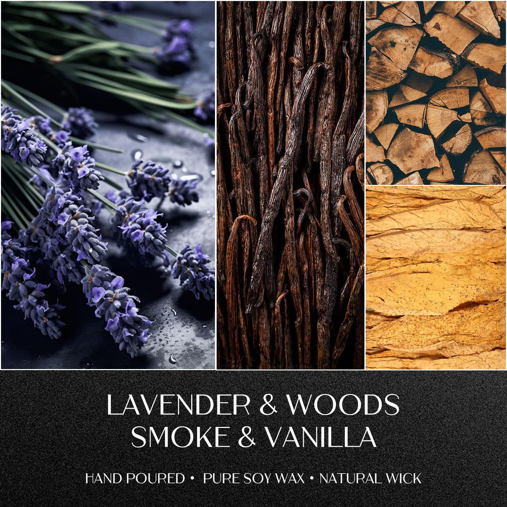 Soy wax candles with up to 35 hours burn in black jars