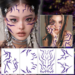 Waxkure anime purple tattoo design 2 ideal for dance performances with bold purple accents.