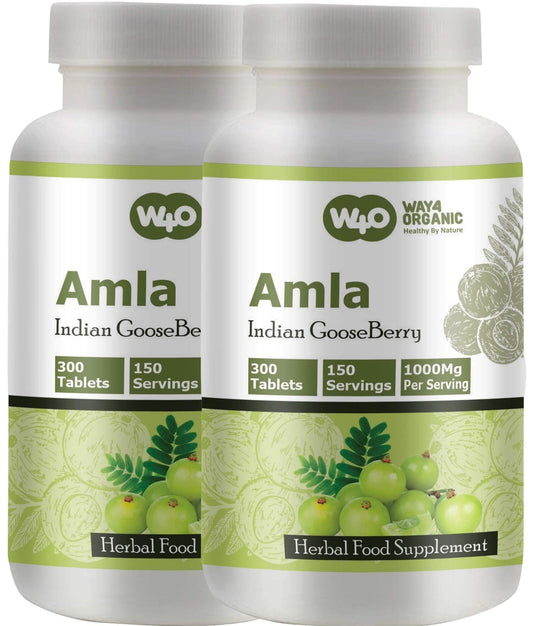 WAY 4 Organic W4O Amla Capsules bottle with 300 tablets