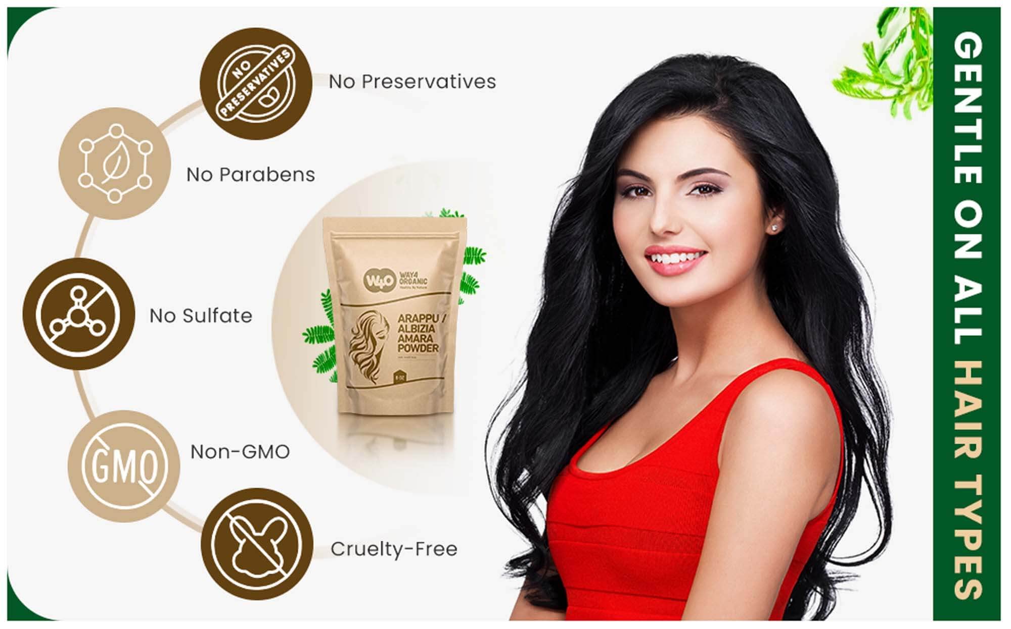 Rinse hair after Arappu treatment to reveal smoother strands