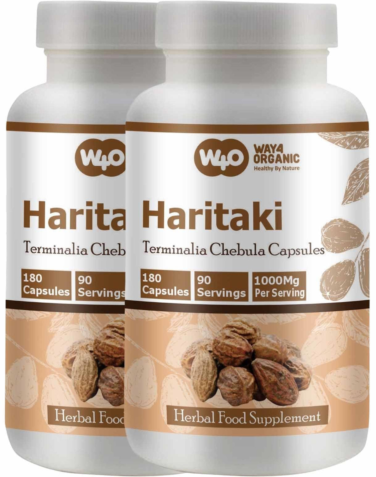 Way 4 Organic Haritaki Capsules pack of 2 – 180 capsules