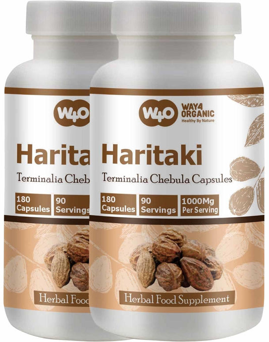 Way 4 Organic Haritaki Capsules pack of 2 – 180 capsules