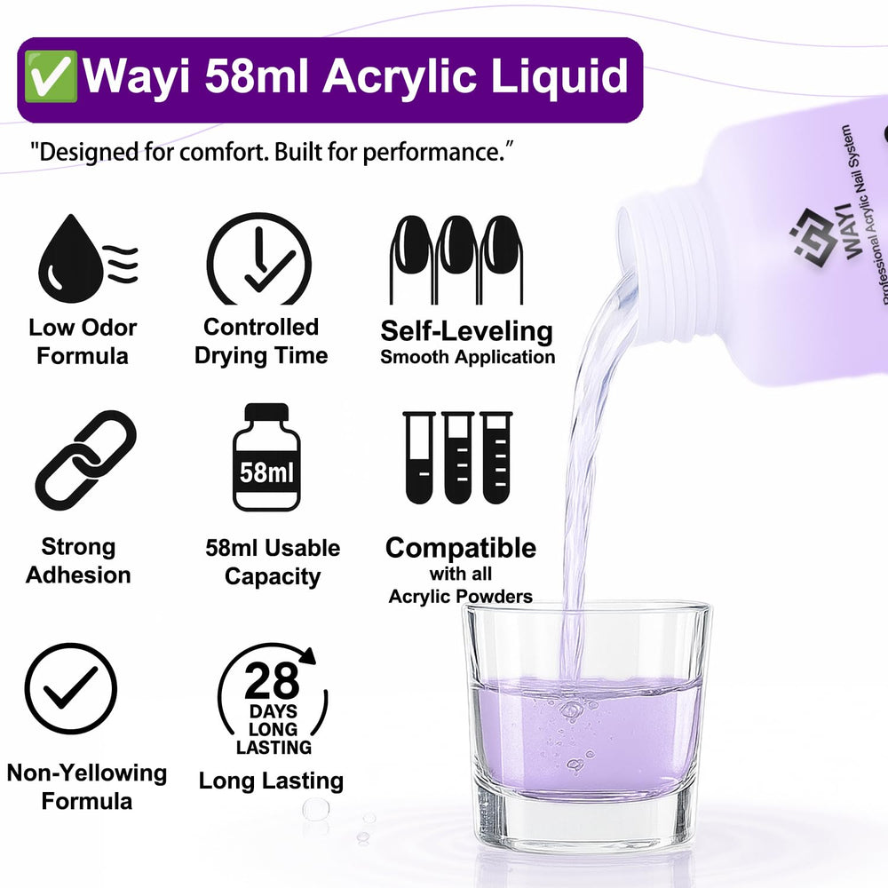 WAYI white acrylic powder for bright tips and crisp French designs
