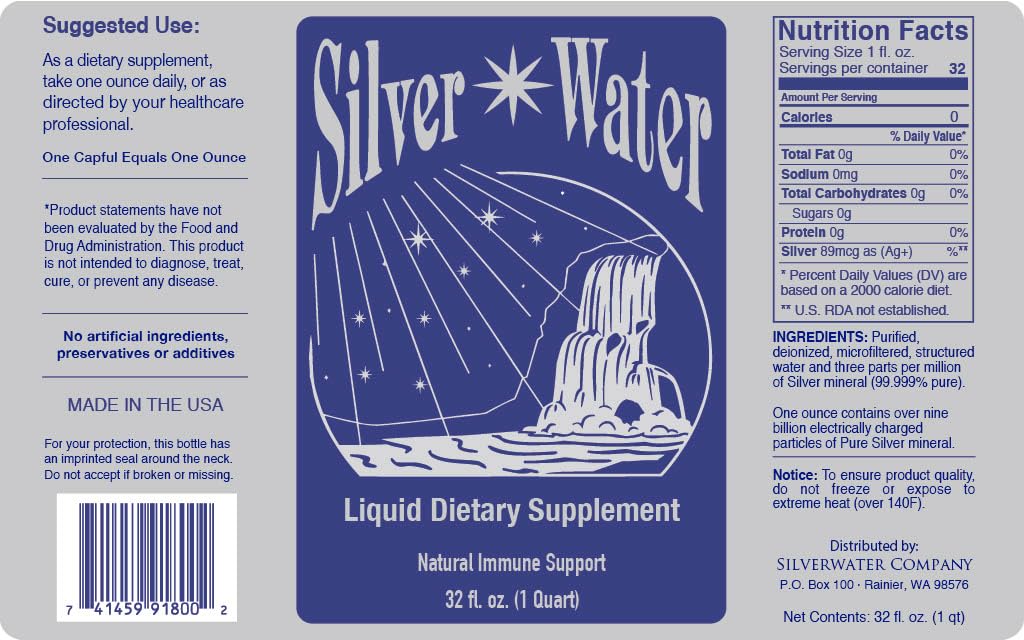 Colloidal Silver Distilled Water 3 PPM bottle close-up
