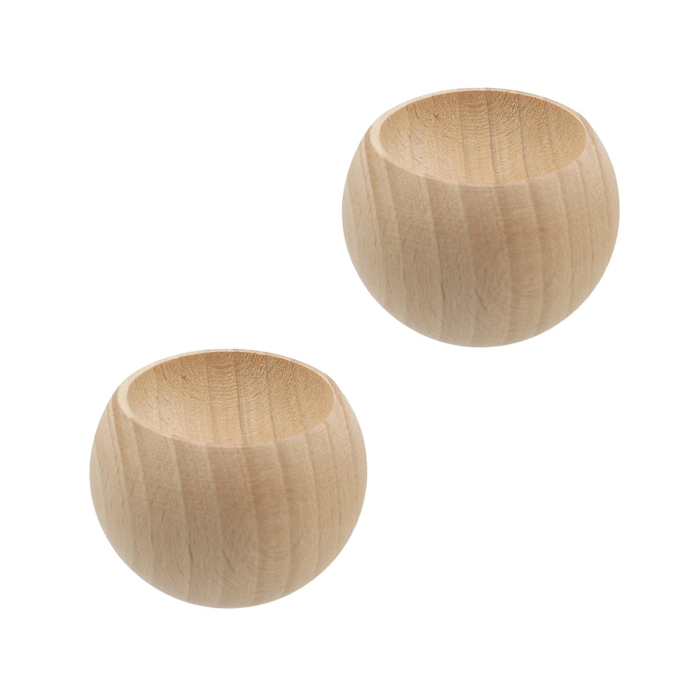 Wealrit egg-shaped diffuser in beech wood, front view, enhances calm ambience