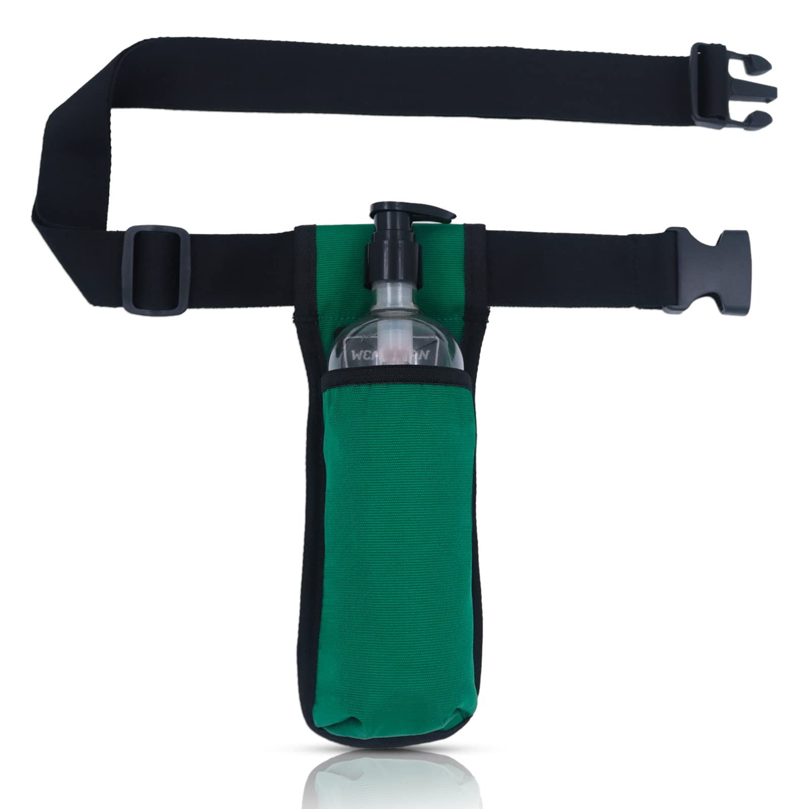 Front view of WEARWAN Massage Oil Holster in dark green