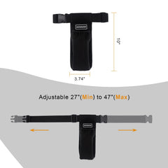 WEARWAN holster in use during a massage, showing easy bottle access (1B-Black)