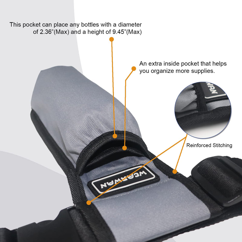 Close-up of durable oxford fabric material for the holster