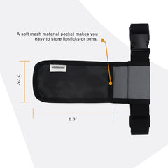Inside pocket and back mesh pocket for organizing supplies
