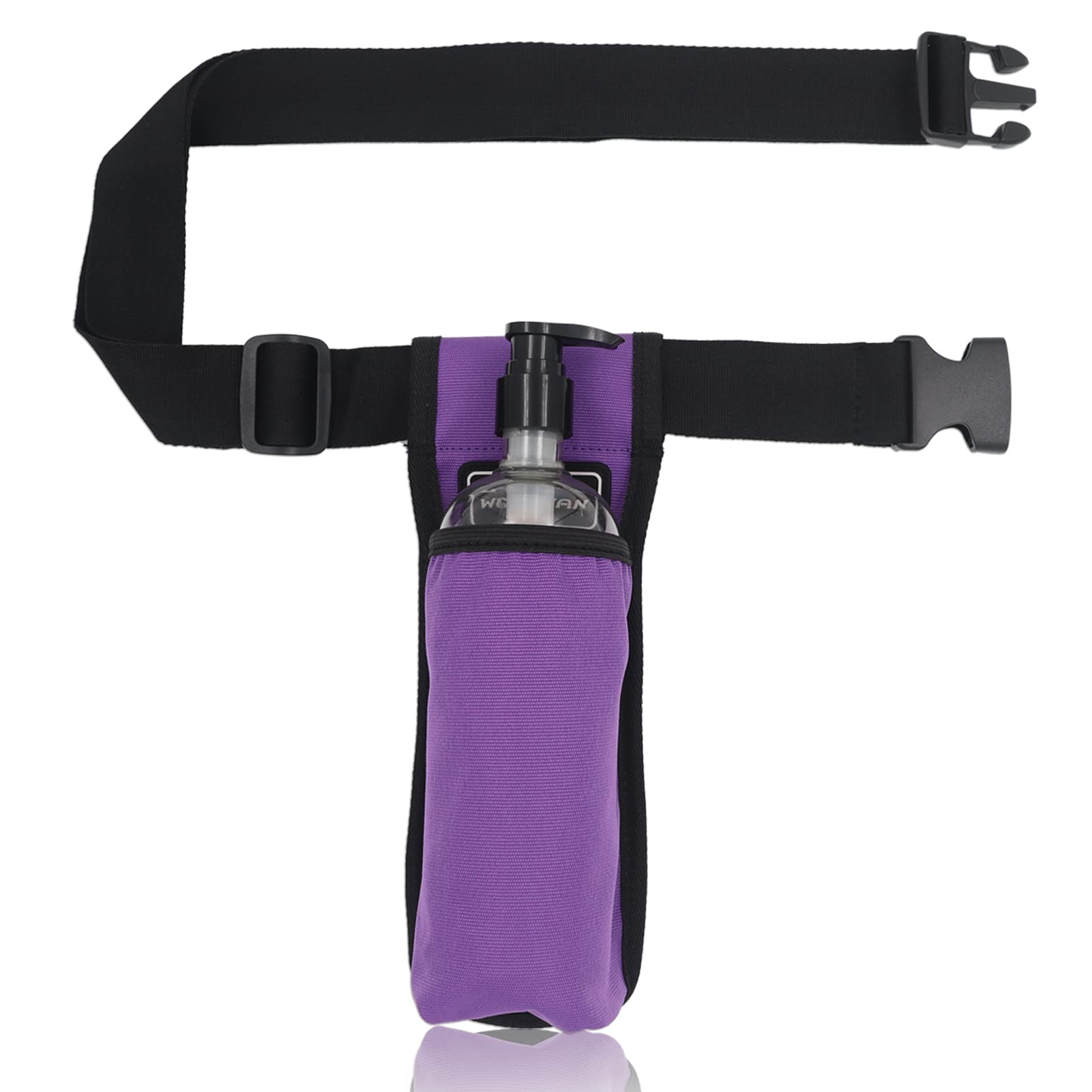 WEARWAN Massage Oil Holster 1B-Purple - front view with adjustable waist strap