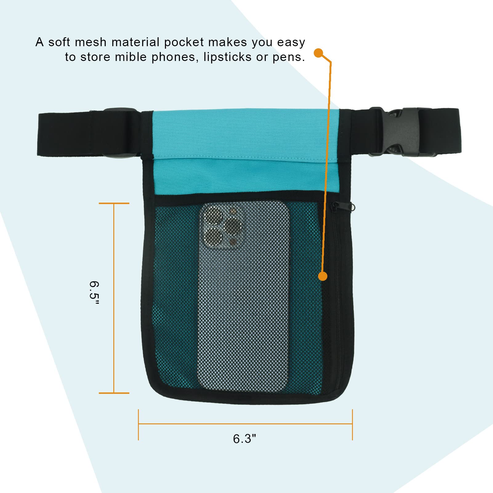 Inside pockets designed to organize lotions and oils