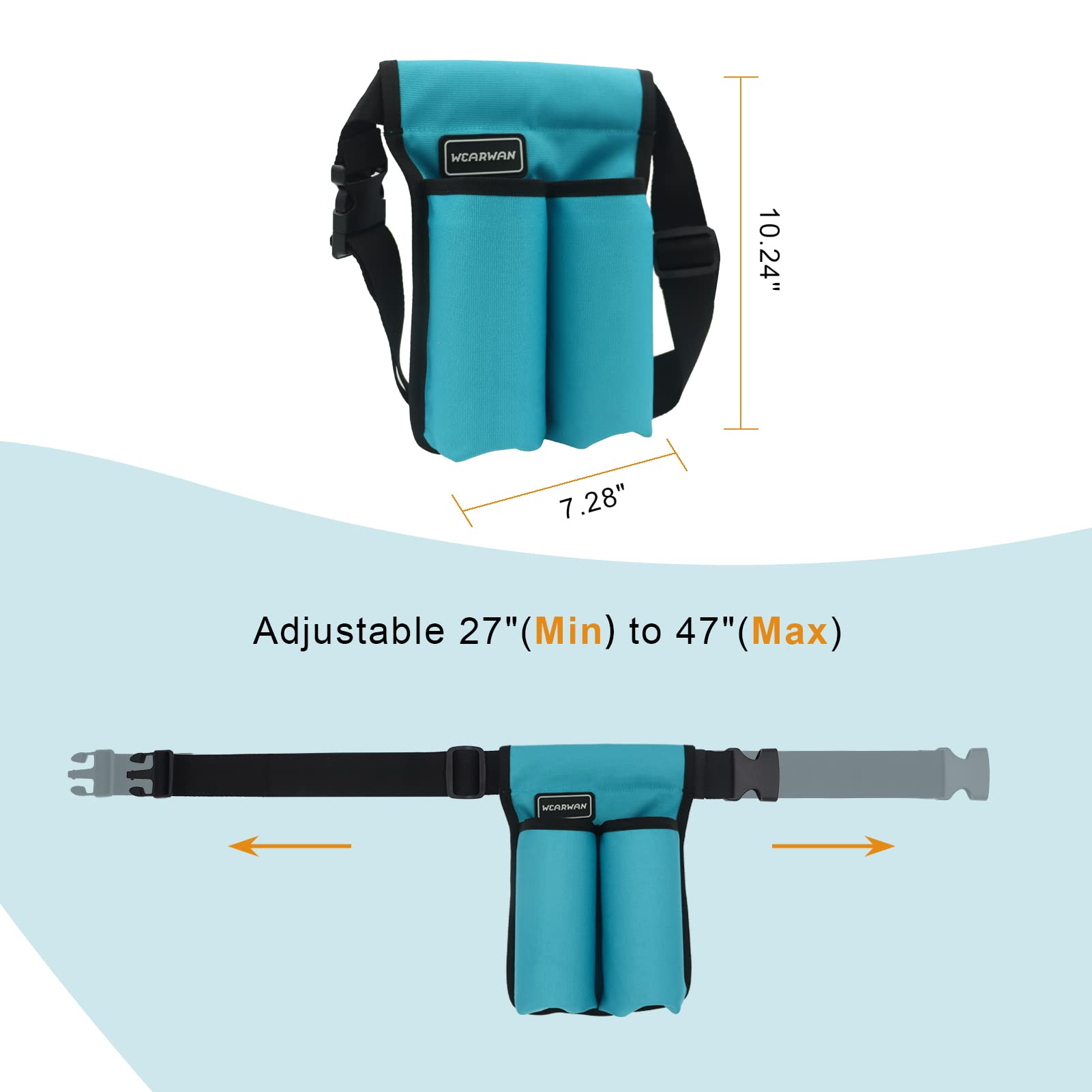 Wide belt design for comfort and sturdiness