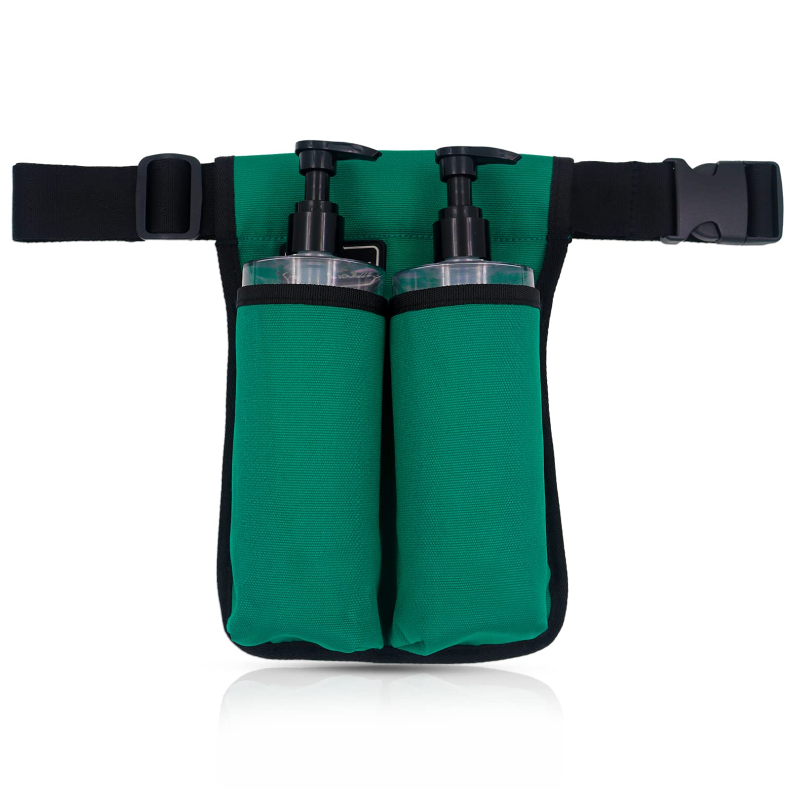 wearwan Massage Oil Holster 2B-Dark Green front view with adjustable waist strap