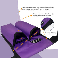 Side view showing adjustable waist strap of wearwan Holster in 2B-Purple