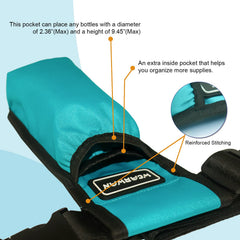 Adjustable waist strap on WEARWAN massage oil holster 27 to 47 inches