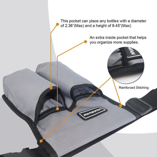 Close-up of durable oxford fabric material on the holster