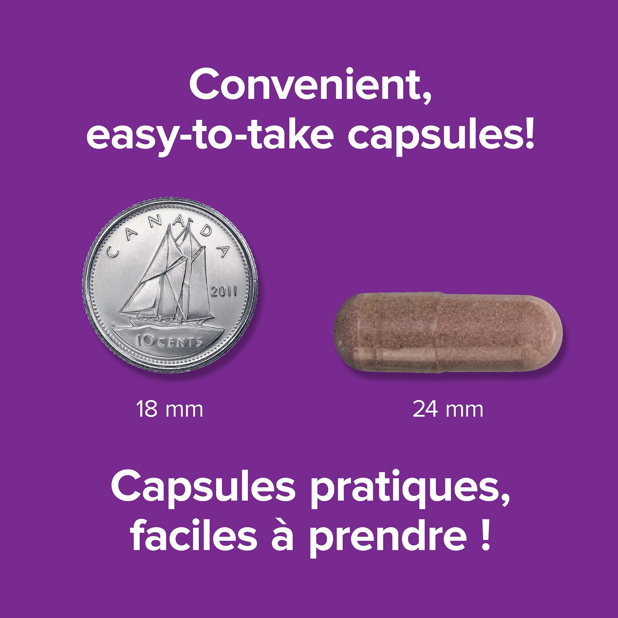 Capsules spilled on white background next to bottle