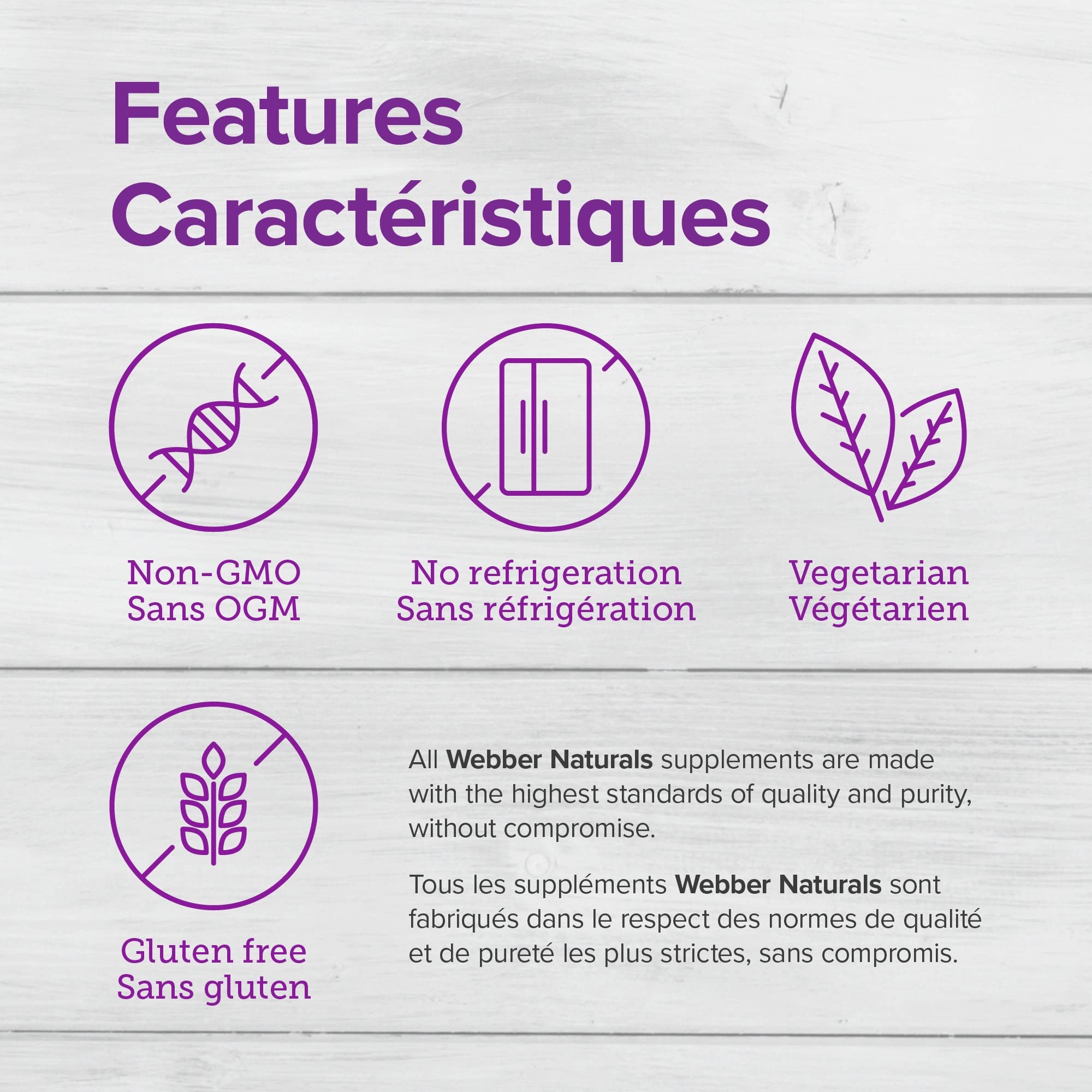 Close-up of Webber Naturals Complete Probiotic label