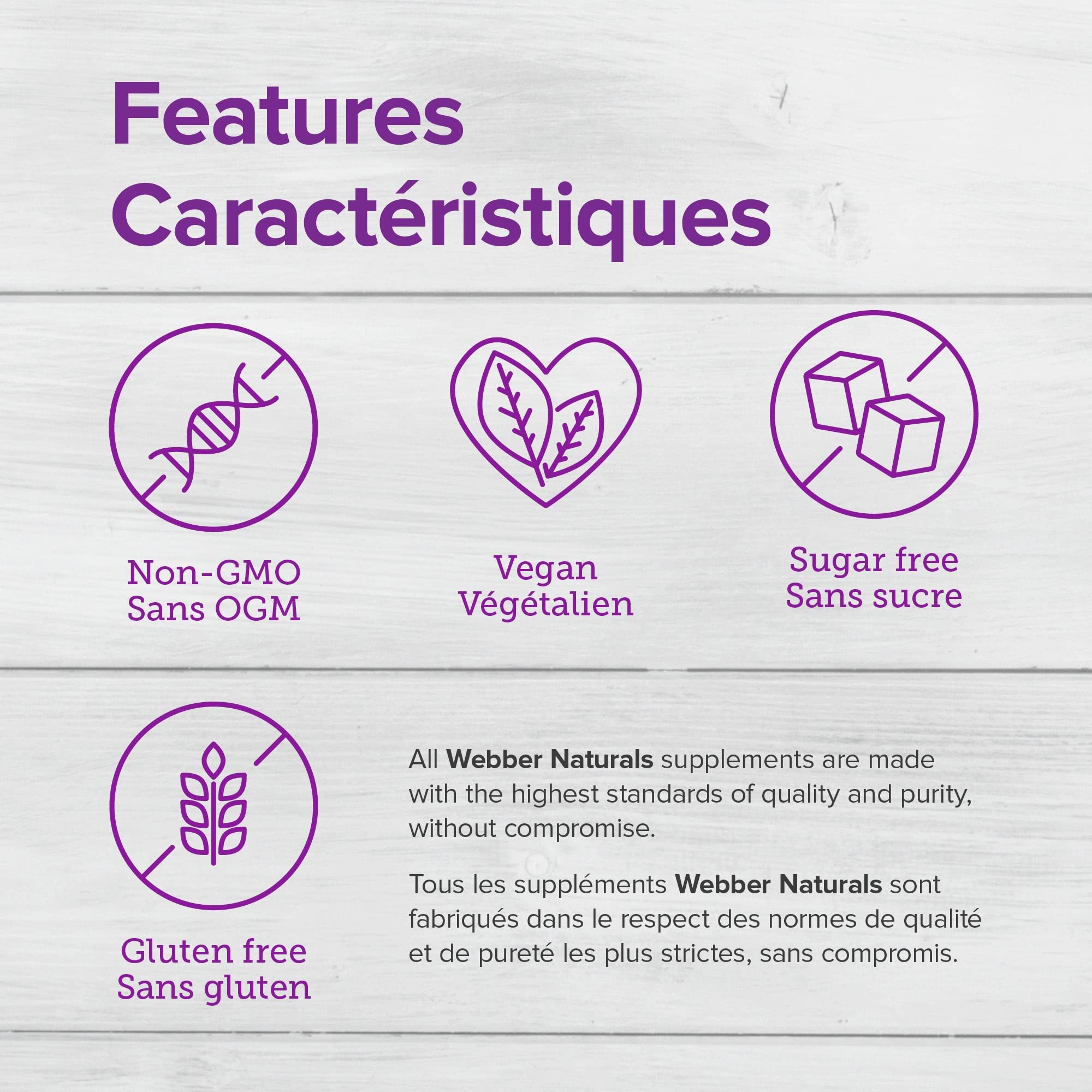 Side view of Webber Naturals Magnesium 250 mg bottle