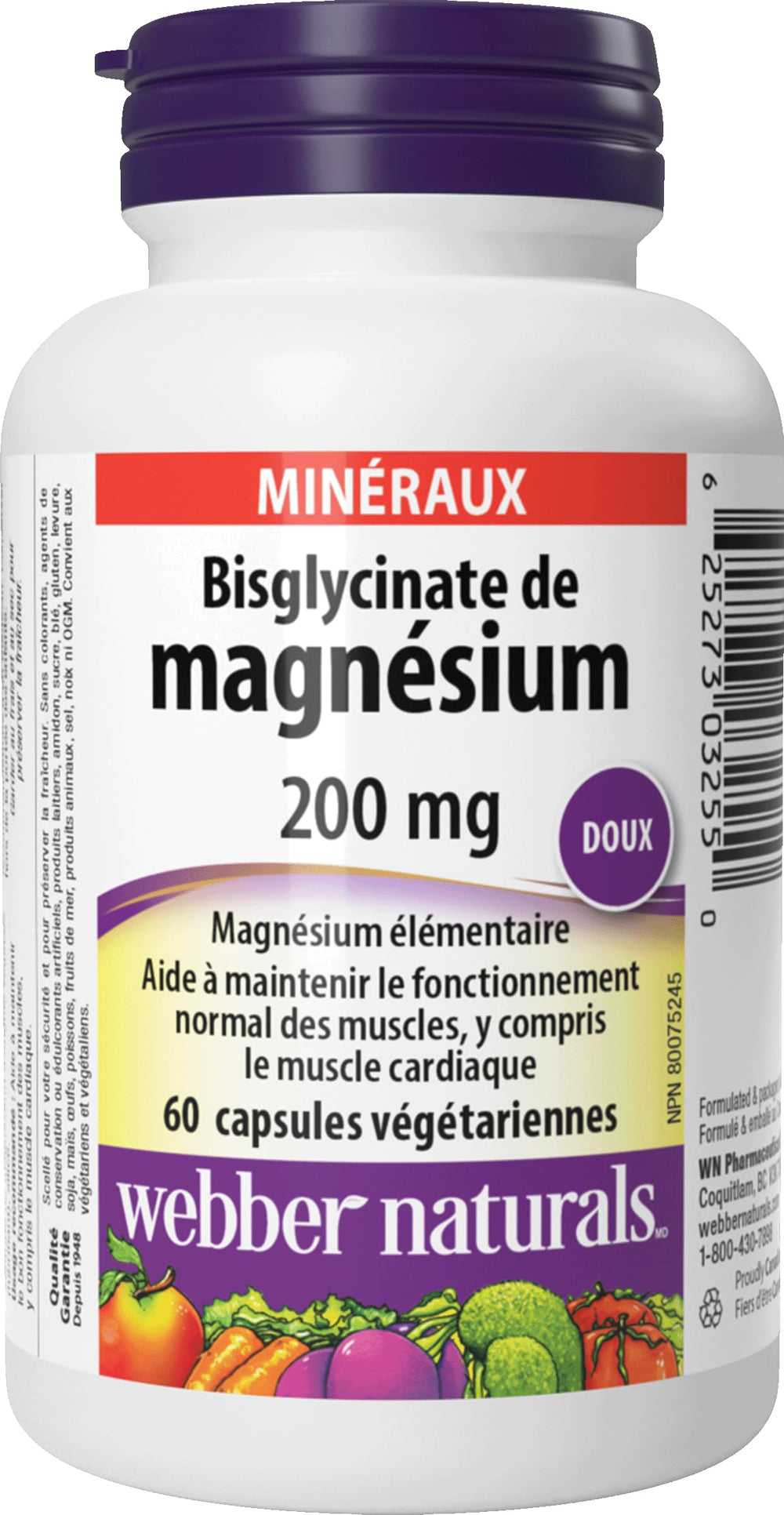 Front label showing dosage information