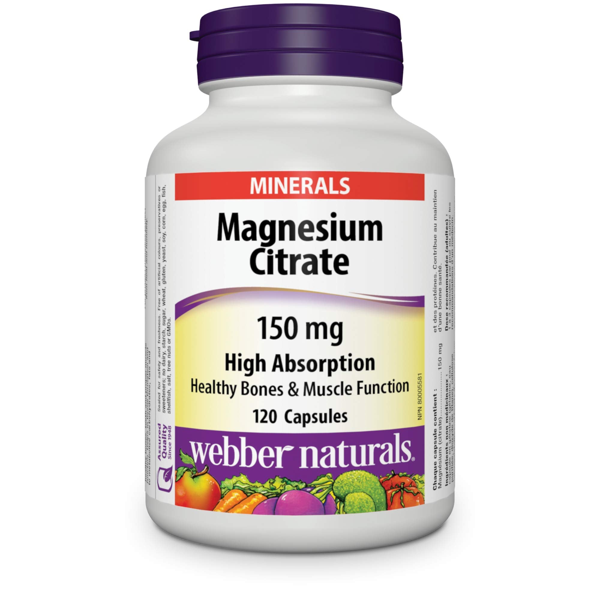 Webber Naturals Magnesium Citrates bottle