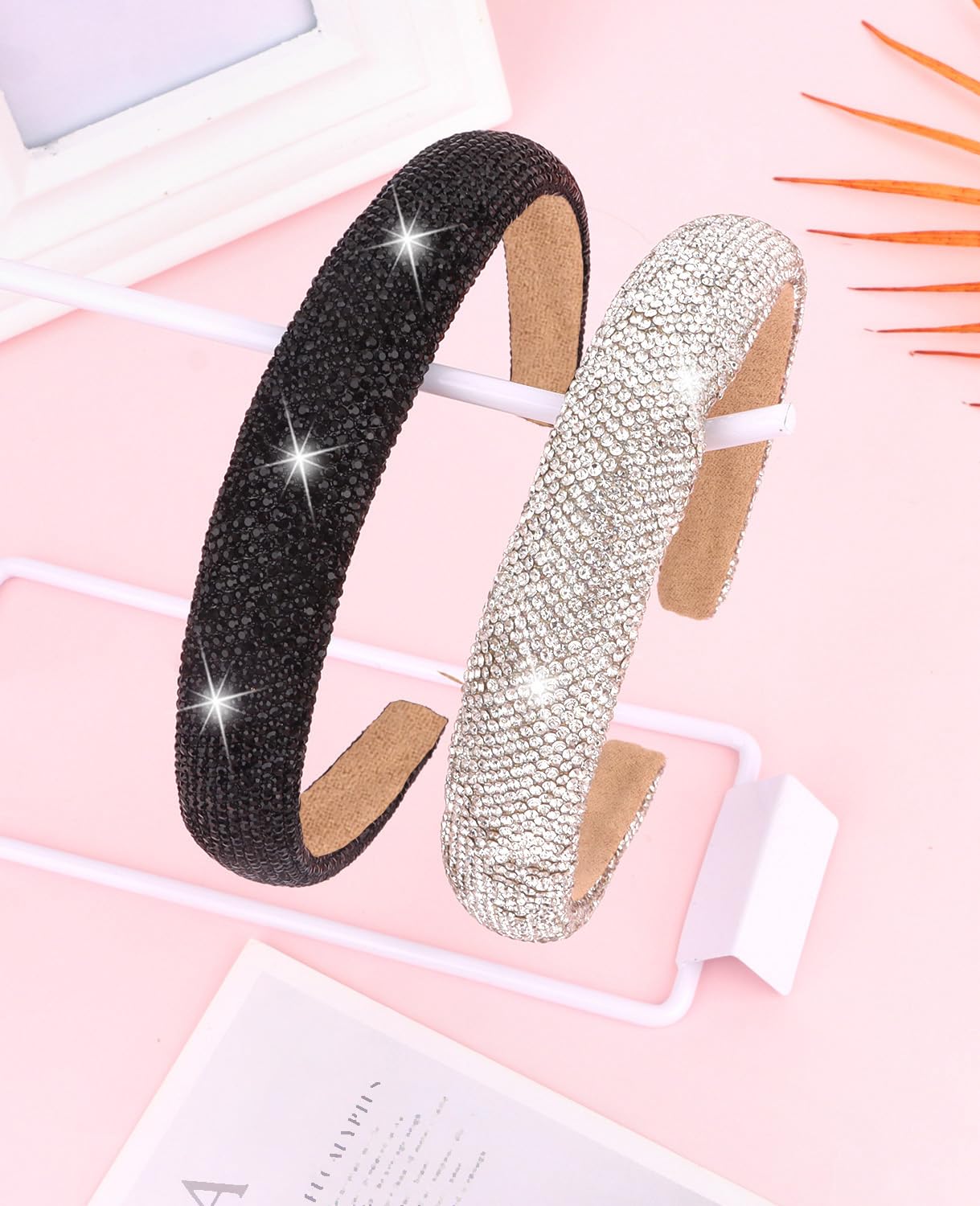 Wecoe rhinestone headband inner-soft lining ensures comfortable wear.