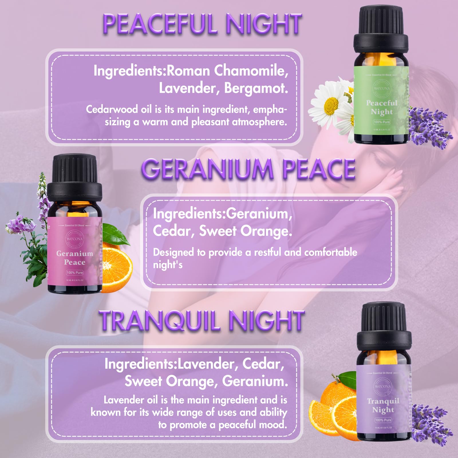 Cedar essential oil bottle from Dreamland Slumber set