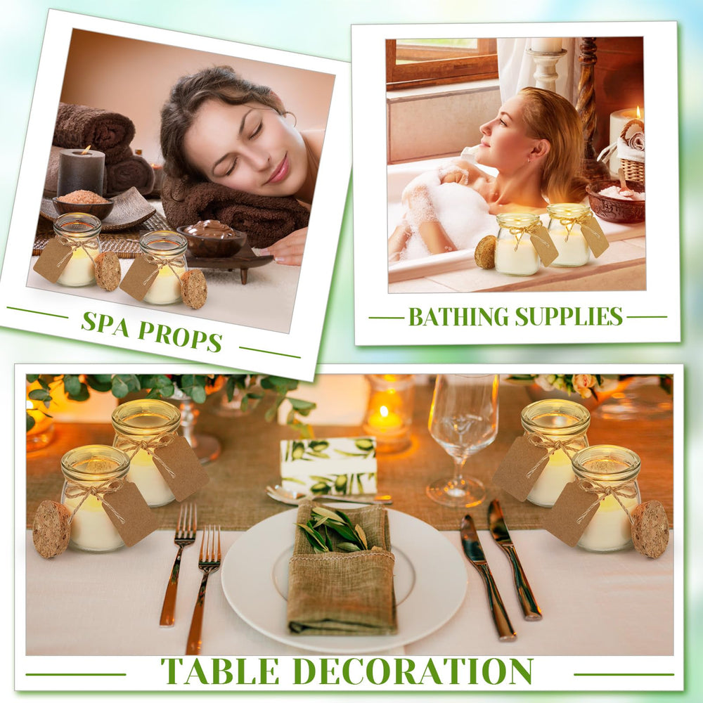 Wedding table decoration with scented candles