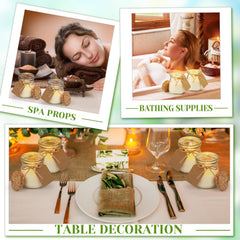 Wedding table decoration with scented candles
