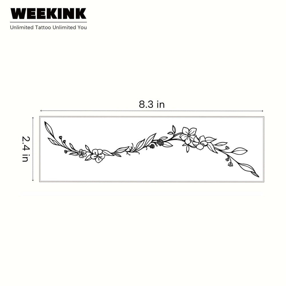 Weekink Floral Vine back art displays natural elegance with a subtle finish.