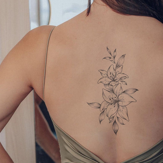 WEEKINK Floral vine design close-up shows fine lines and realistic look