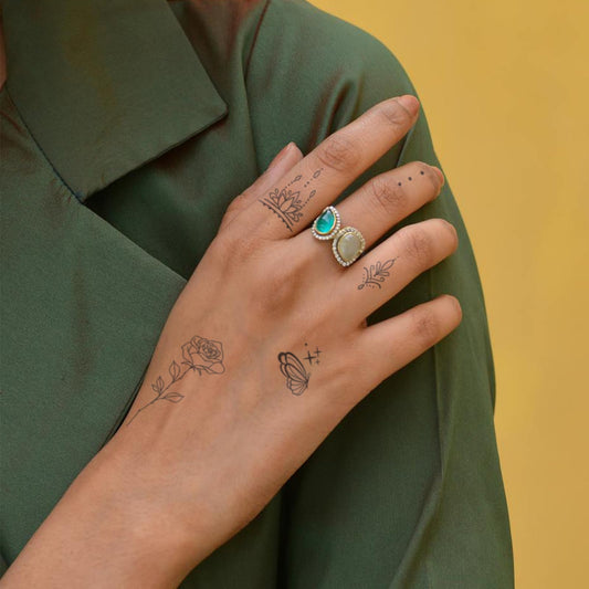 WEEKINK hand tattoo stickers featuring moons for a mystical look that lasts