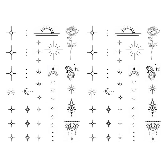 WEEKINK hand tattoo stickers with stars for chic finger art that lasts