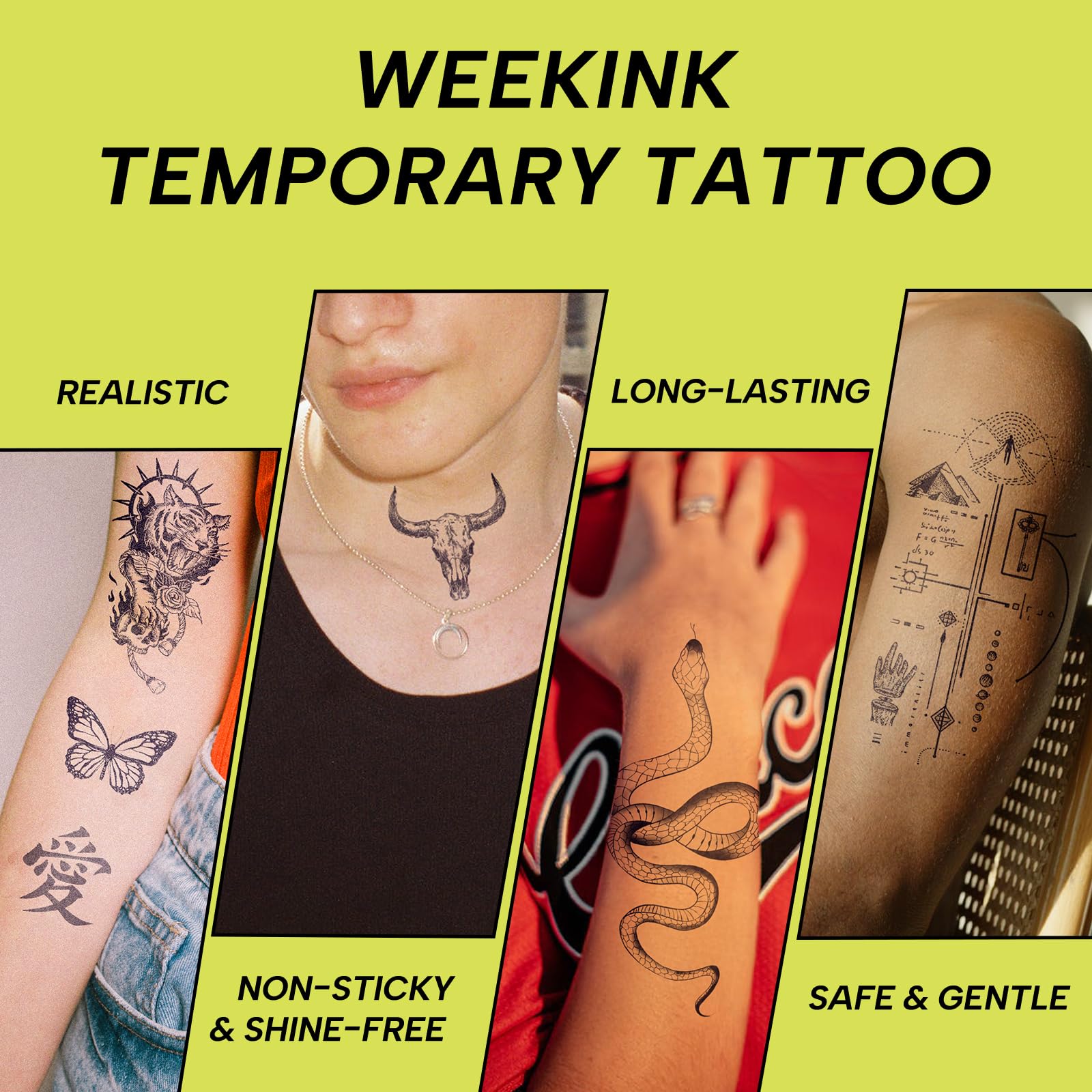 WEEKINK long-lasting waterproof tattoo designed to endure daily activities.