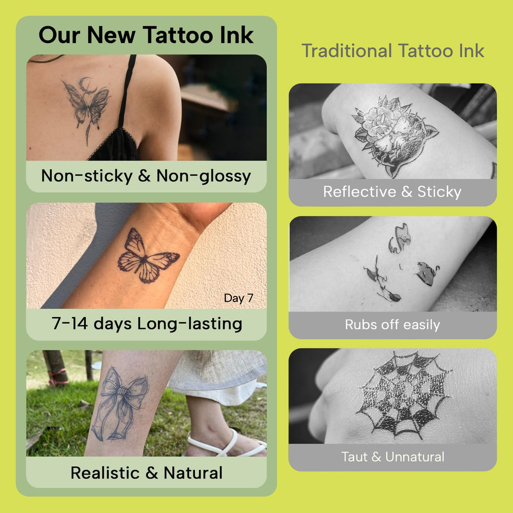 WEEKINK realistic temporary tattoo with non-glossy finish for a believable look.