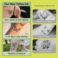 WEEKINK realistic temporary tattoo with non-glossy finish for a believable look.