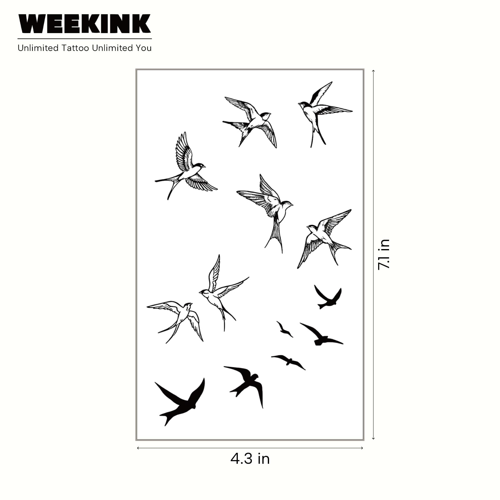 WEEKINK swallow tattoo on neck delivers subtle, realistic detailing.