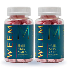 WEEM Hair Skin and Nails Gummies bottle front view