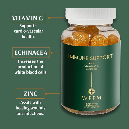 WEEM Immune Support Gummies packaging label
