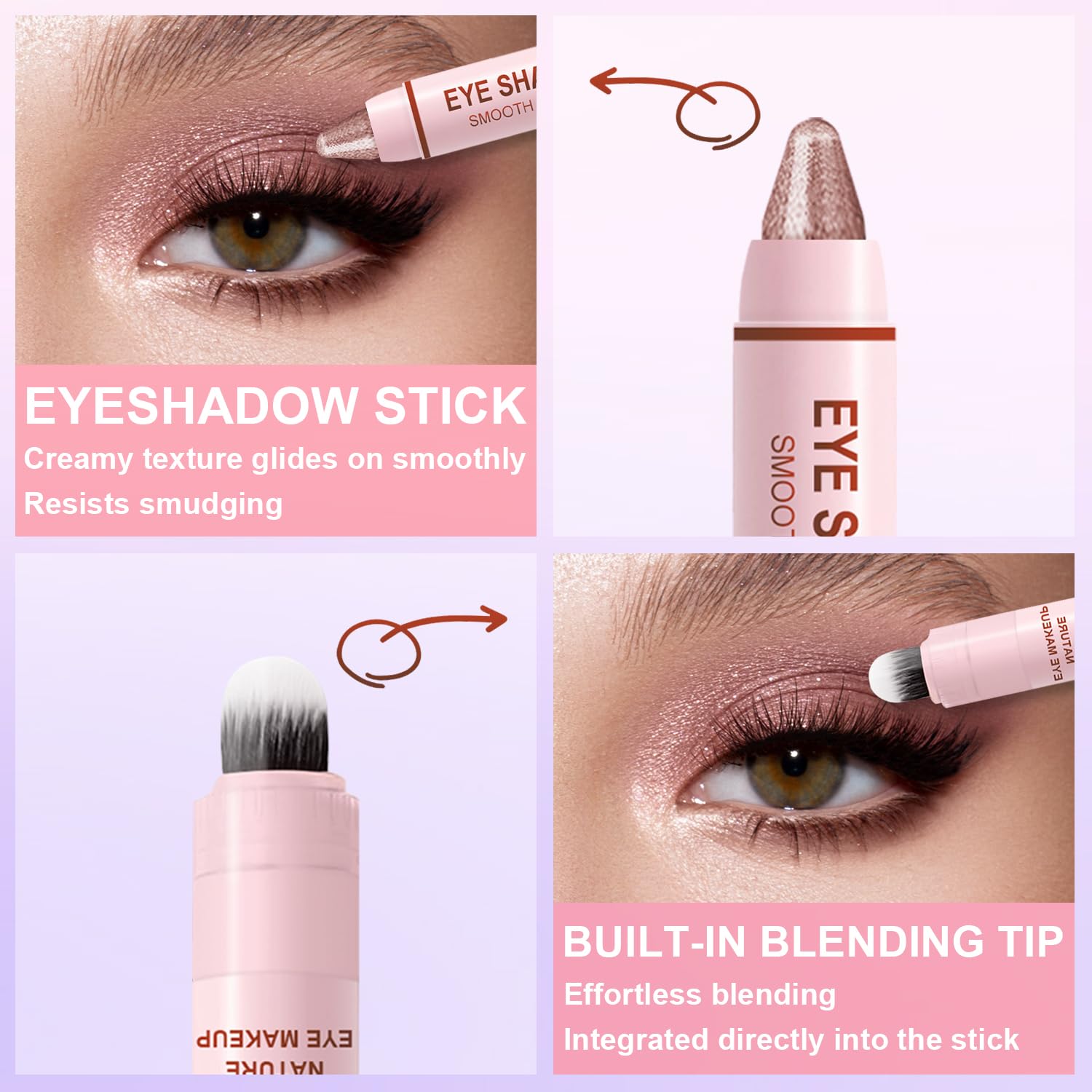 WEEMAY 8-color eyeshadow swatches on skin show coordinated shade harmony.