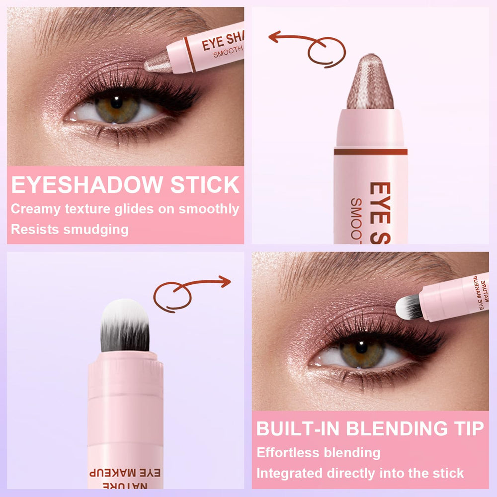 WEEMAY 8-color eyeshadow swatches on skin show coordinated shade harmony.