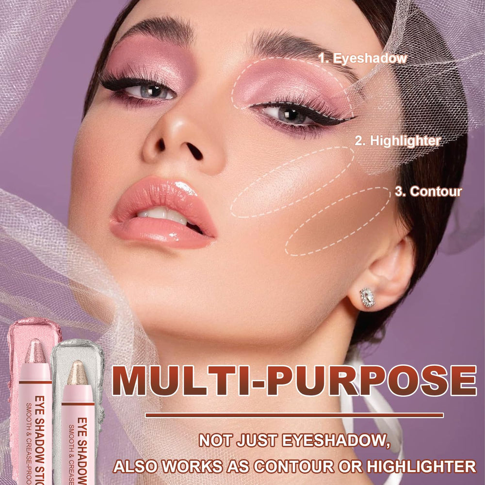 WEEMAY eyeshadow stick built-in blending brush closeup for seamless color blending.