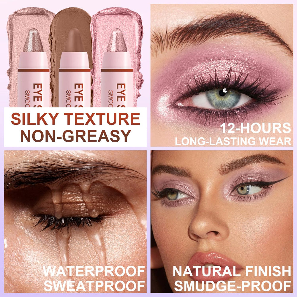 WEEMAY waterproof long-lasting eyeshadow swatches demonstrate fade-proof wear.