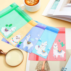 Glasses and camera lens cleaning cloths in different styles