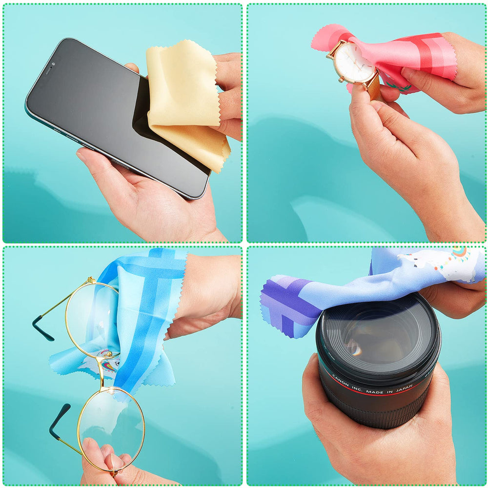 Microfiber cleaning cloths for phones, sunglasses, watches and more